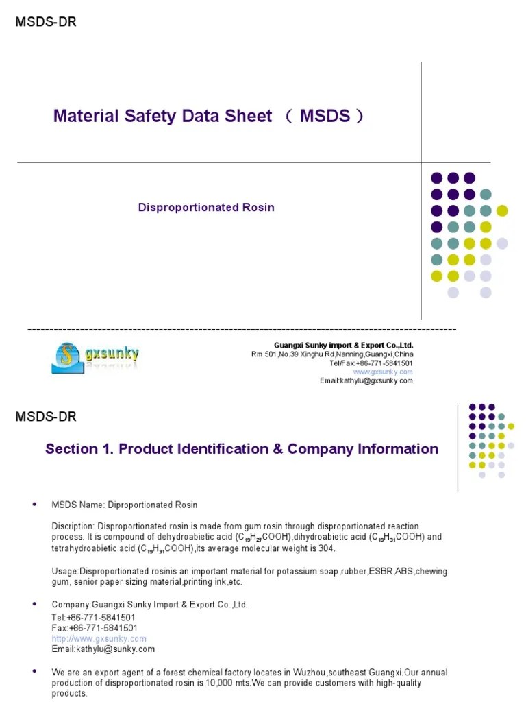 Material Safety Data Sheet MSDS PDF Ethanol Carbon Dioxide