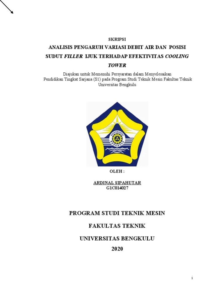 Skripsi Cooling Tower Revisi 2 | Pdf