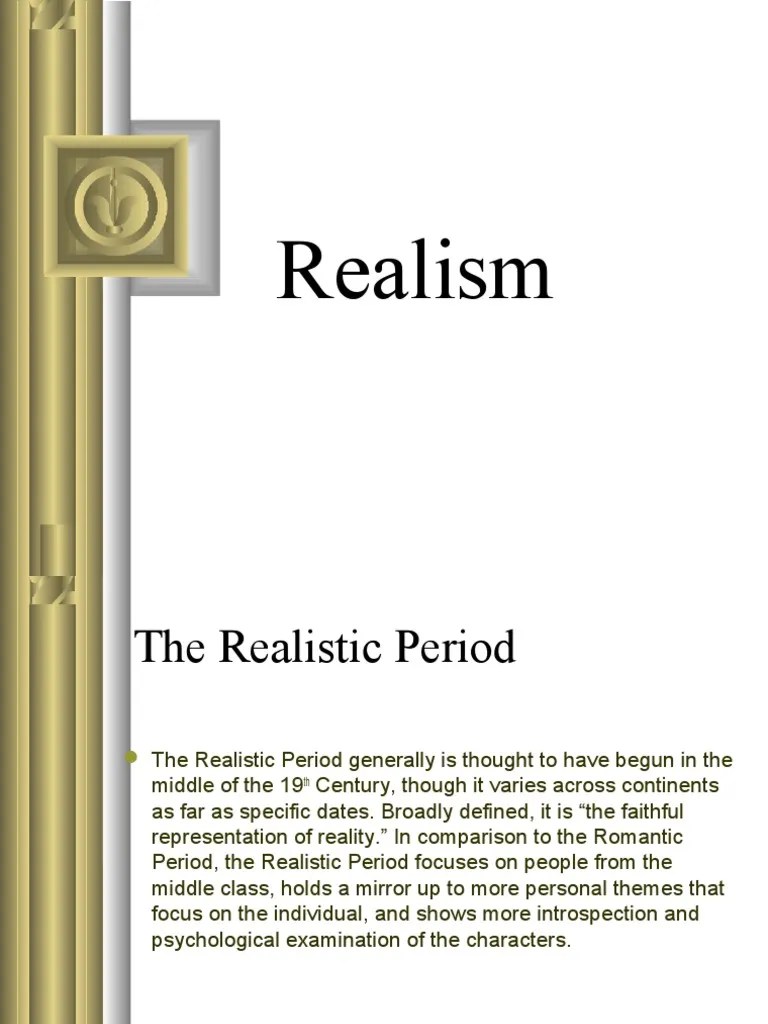 Representing Reality An Overview of Realism in Literature, Art, and
