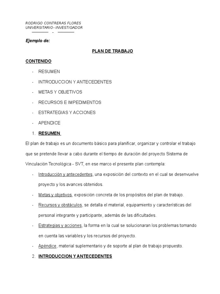 EJEMPLO PLAN DE TRABAJO