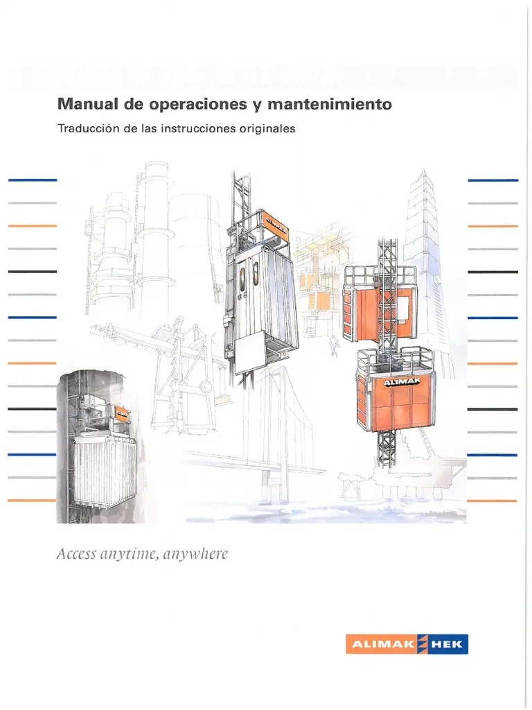 Manual de Mantenimiento y Reparacion (Ascesnor ALIMAK) PDF