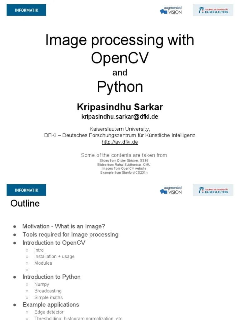 Image Processing With Opencv Python Kripasindhu Sarkar PDF
