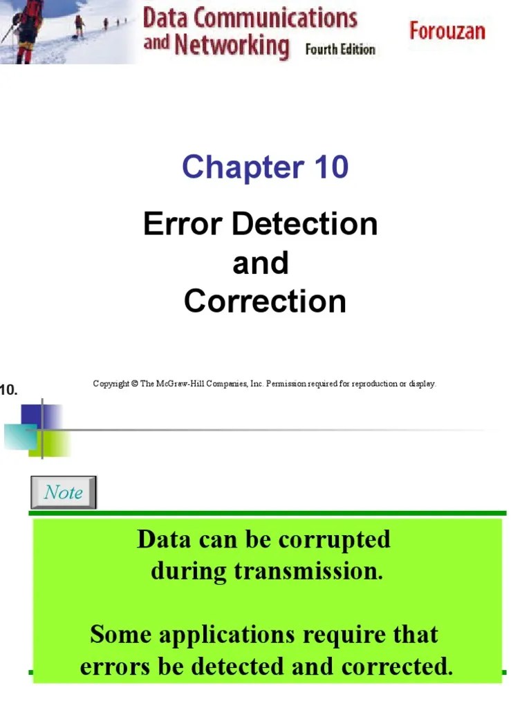 Error Detection and Correction PDF Error Detection And Correction