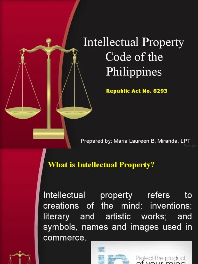 Intellectual Property Code of The Philippines Prepared By Maria