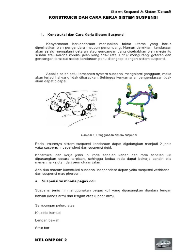 Artikel Sistem Suspensi &amp; Kemudi | PDF
