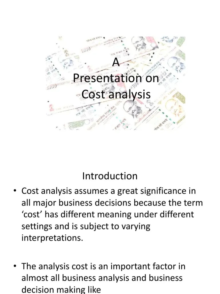 Cost Analysis PDF Average Cost Pricing