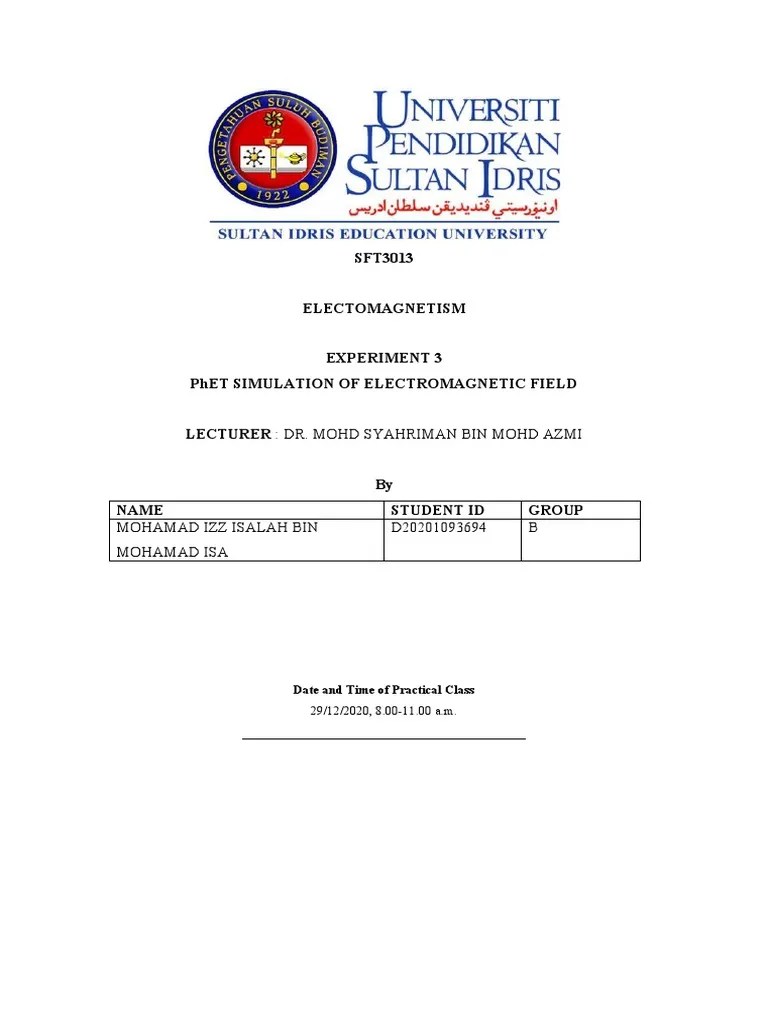 PhET Simulation of Field PDF Field