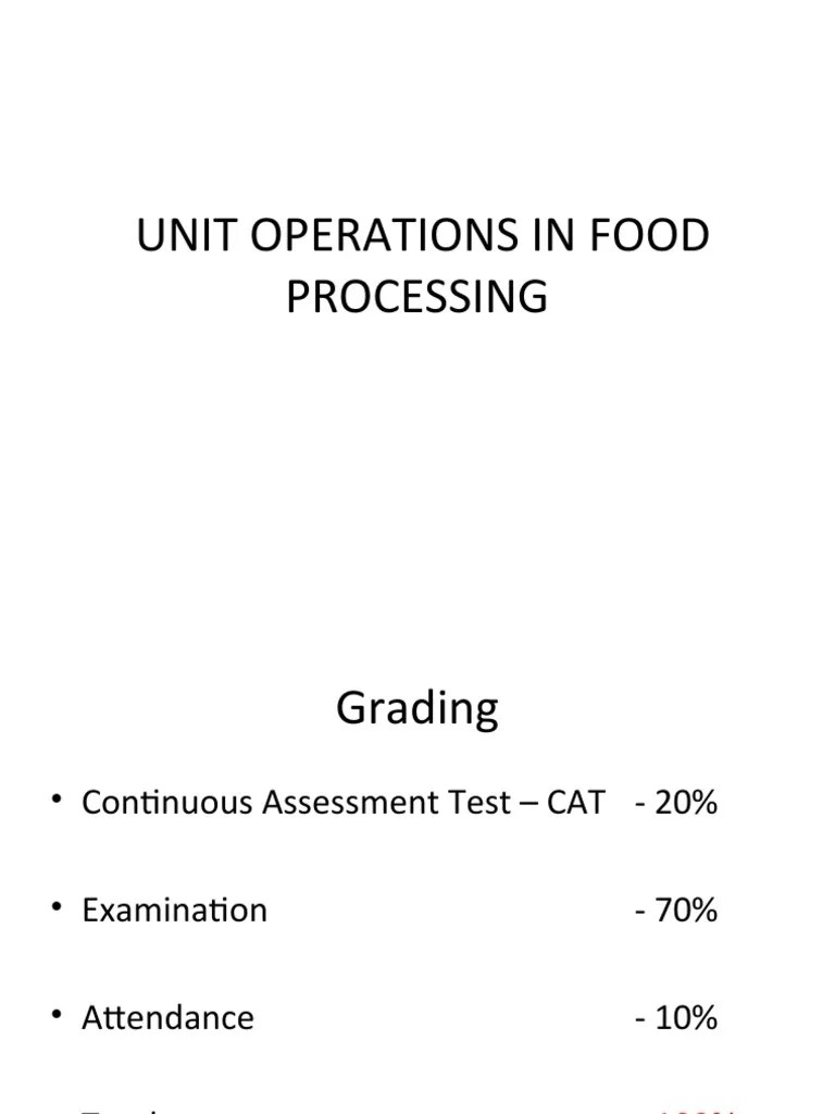 Unit Operations in Food Processing PDF Distillation Osmosis