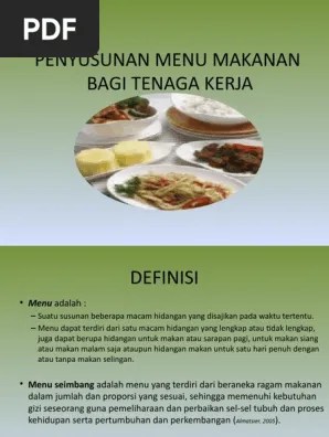 Penyusunan Menu Makanan | PDF