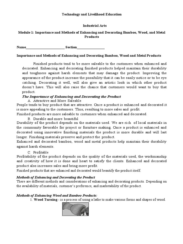 The Importance of Enhancing and Decorating The Product PDF Wood Carving Crafts & Hobbies