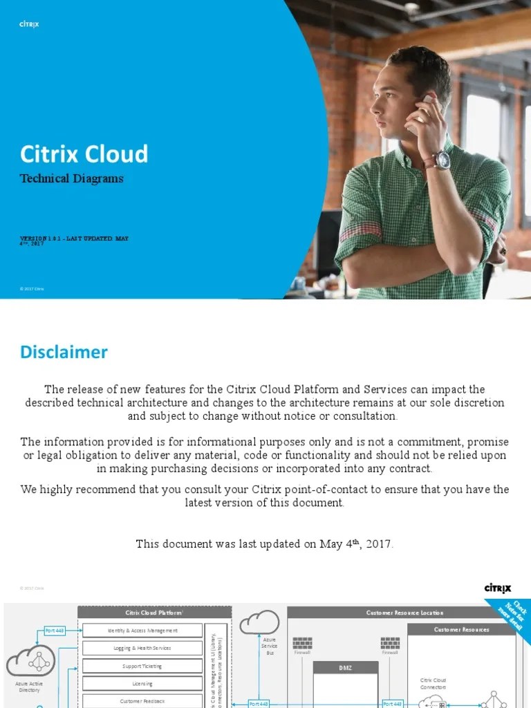 Citrix Cloud - Architecture Diagrams | PDF | Citrix Systems | Cloud