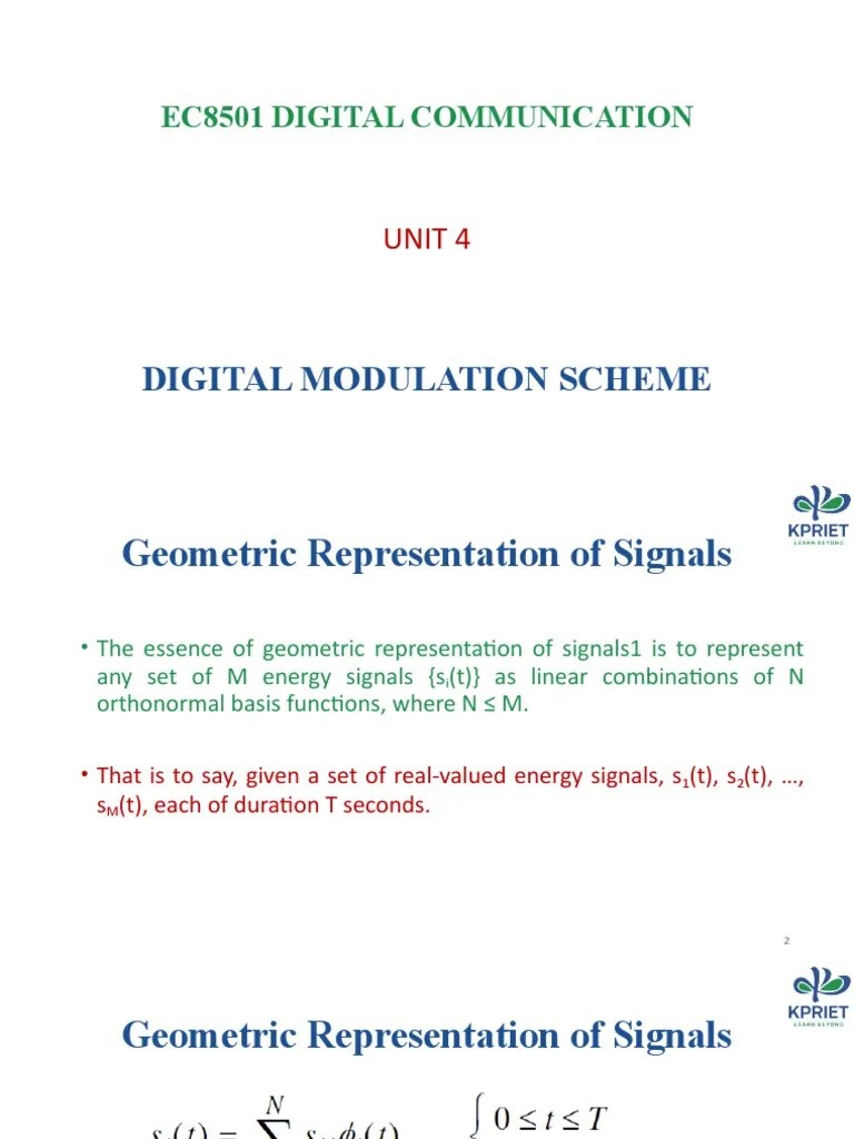 Ec8501 Digital Communication Unit 4 PDF