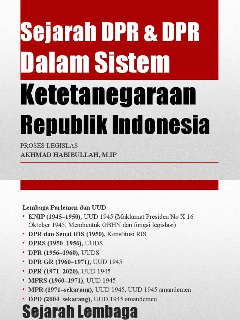 Pertemuan 4-5 Sejarah Dan Fungsi DPR | PDF