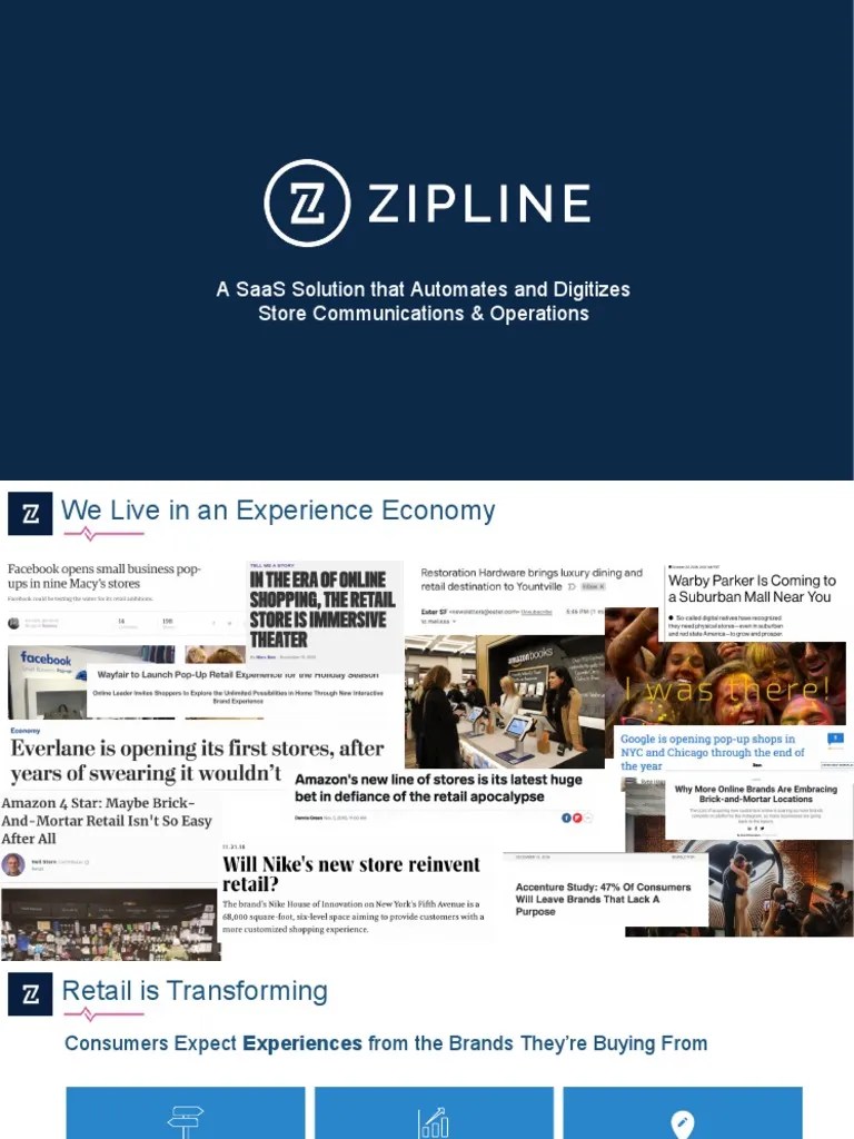 Retail Zipline Series A Deck PDF Gross Margin Retail