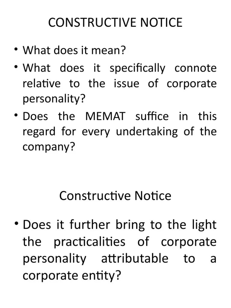 Constructive Notice PDF
