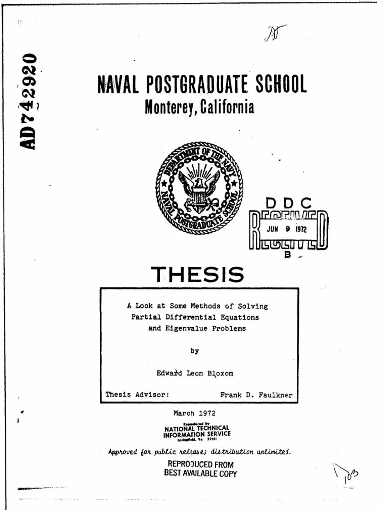 A Numerical Analysis of Methods for Solving Partial Differential