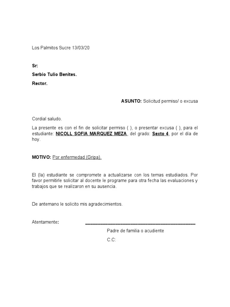 Excusas Escolares PDF