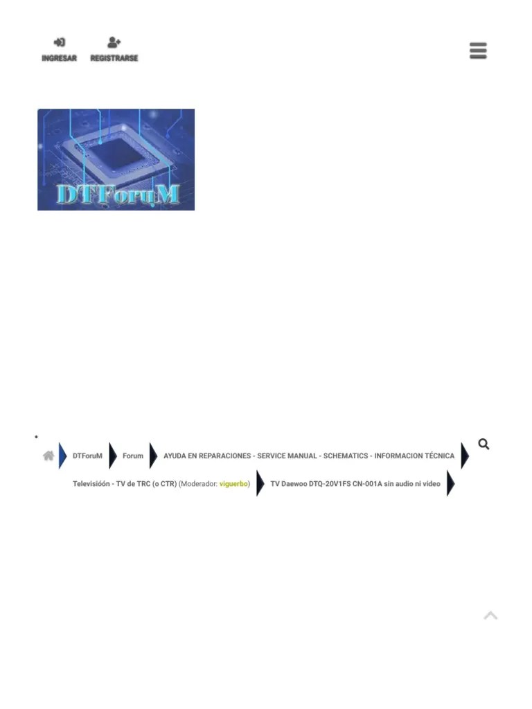 TV Daewoo DTQ-20V1FS CN-001A Sin Audio Ni Video - Service Manual