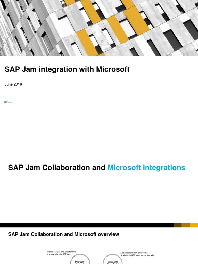 SAP Jam and Microsoft Integration PDF Share Point Microsoft Office