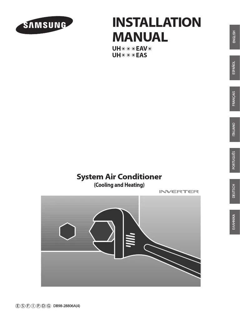 Installation Manual: System Air Conditioner | Descargar gratis PDF