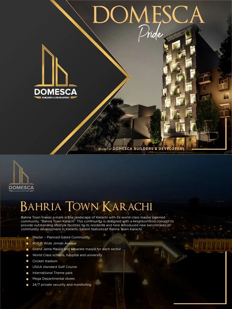 Pride Domesca Builders & Developers PDF Karachi Apartment