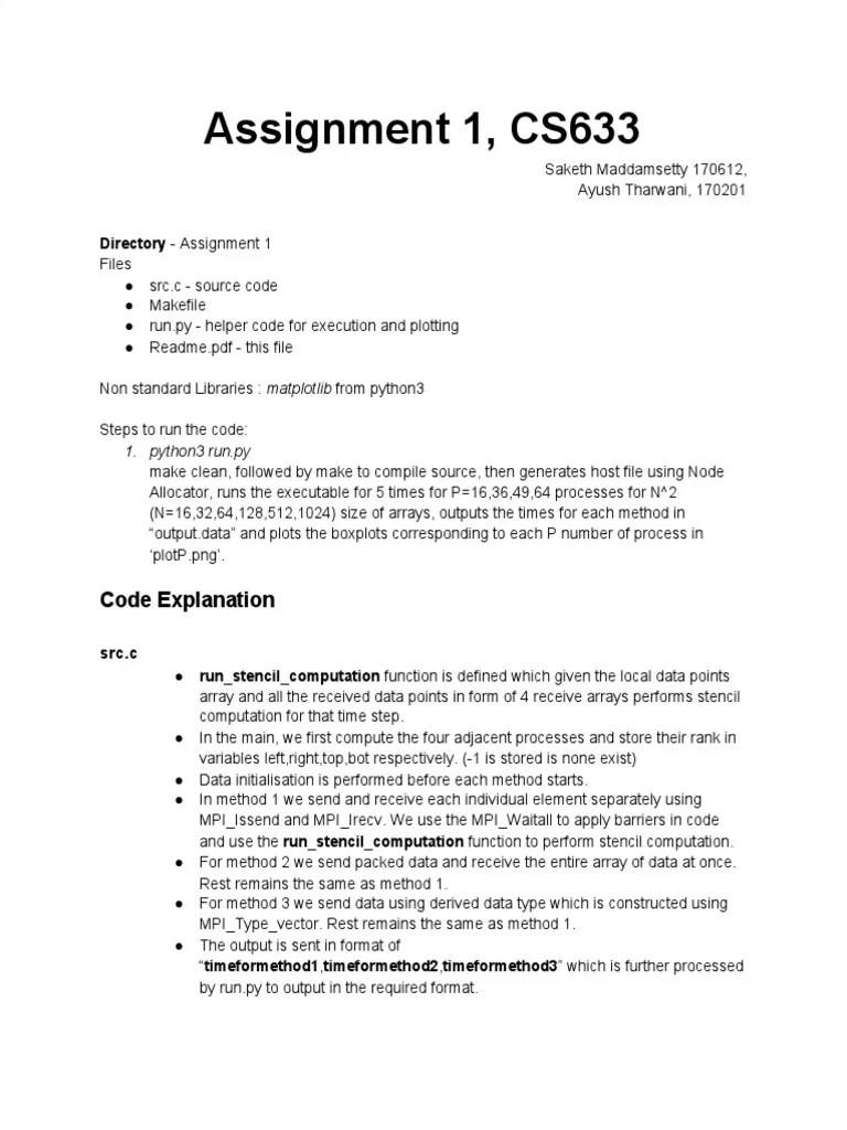 Analysis of Parallel Stencil Computation Methods Using MPI for Variable