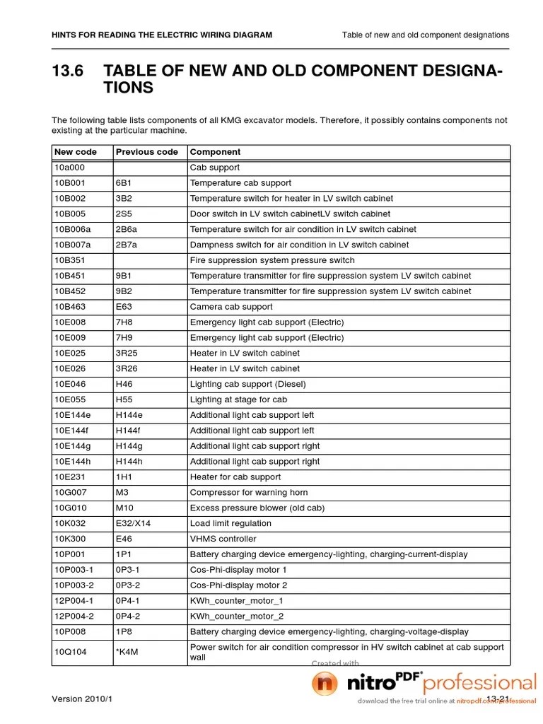 Table of New and Old Component Designations PDF Switch Rectifier