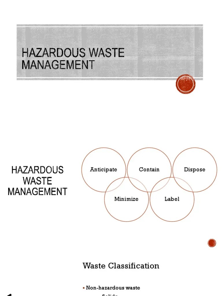 Hazardous Waste Management PDF Hazardous Waste Waste