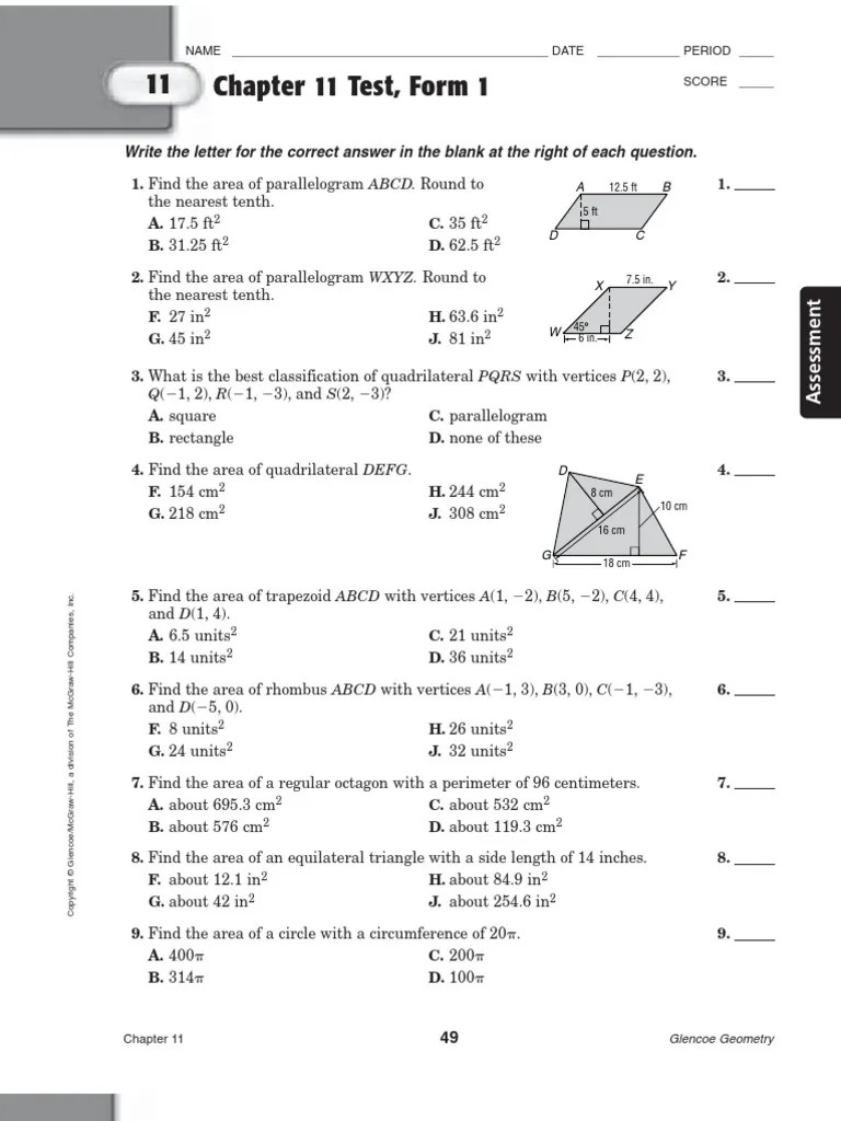 geometry 11 test Area Polygon