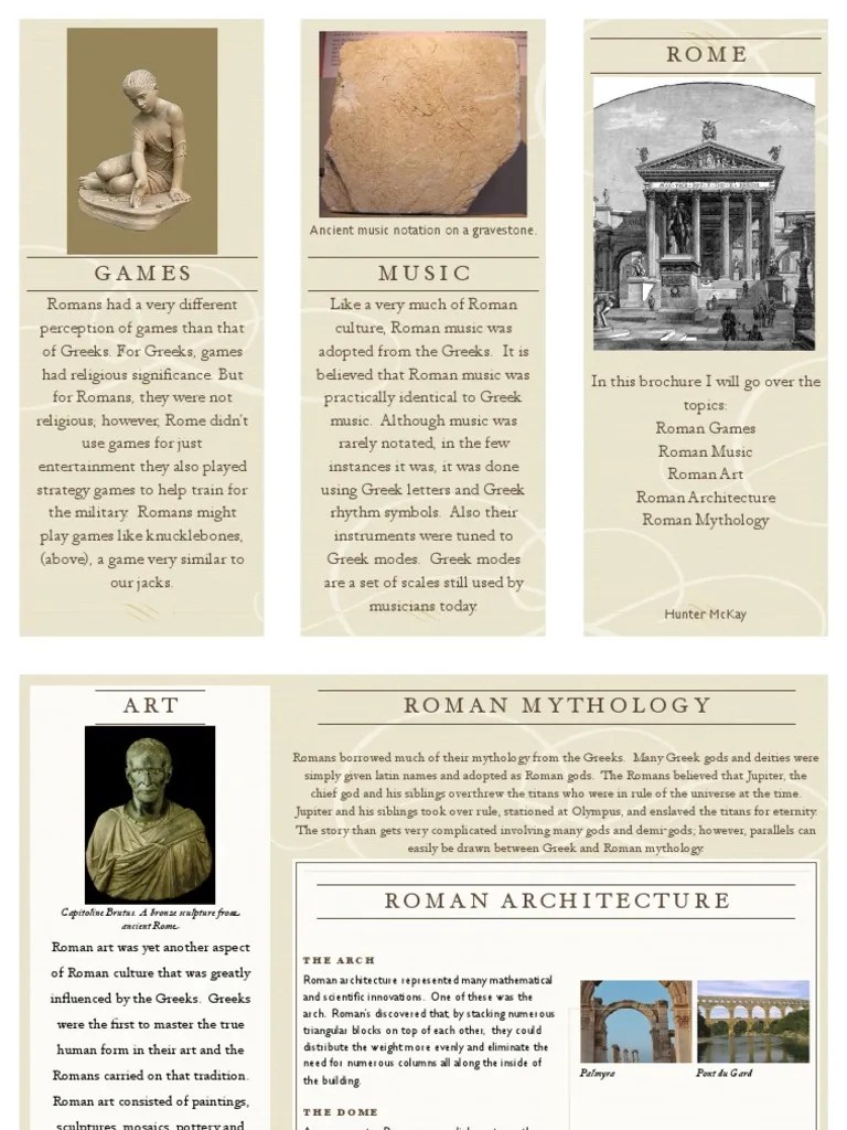 Roman Brochure Ancient Rome Deities Prueba gratuita