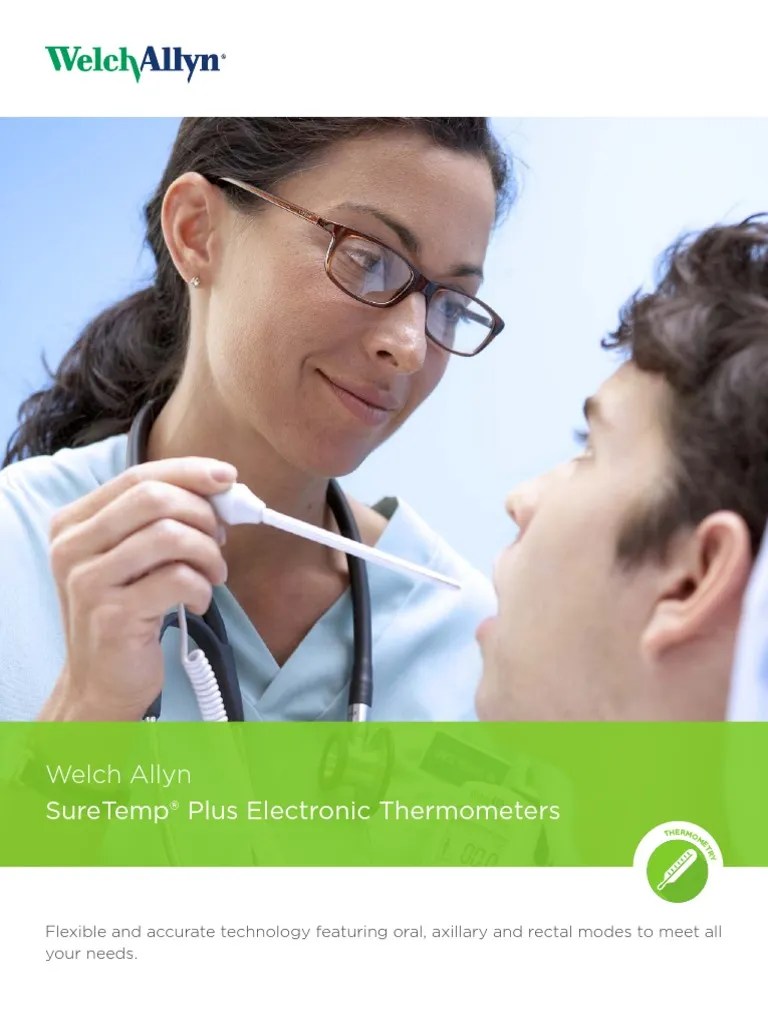 Welch Allyn Suretemp® Plus Electronic Thermometers PDF Temperature