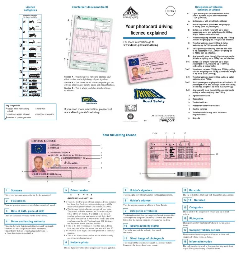 Driving Licence Explained Driver's License Transport