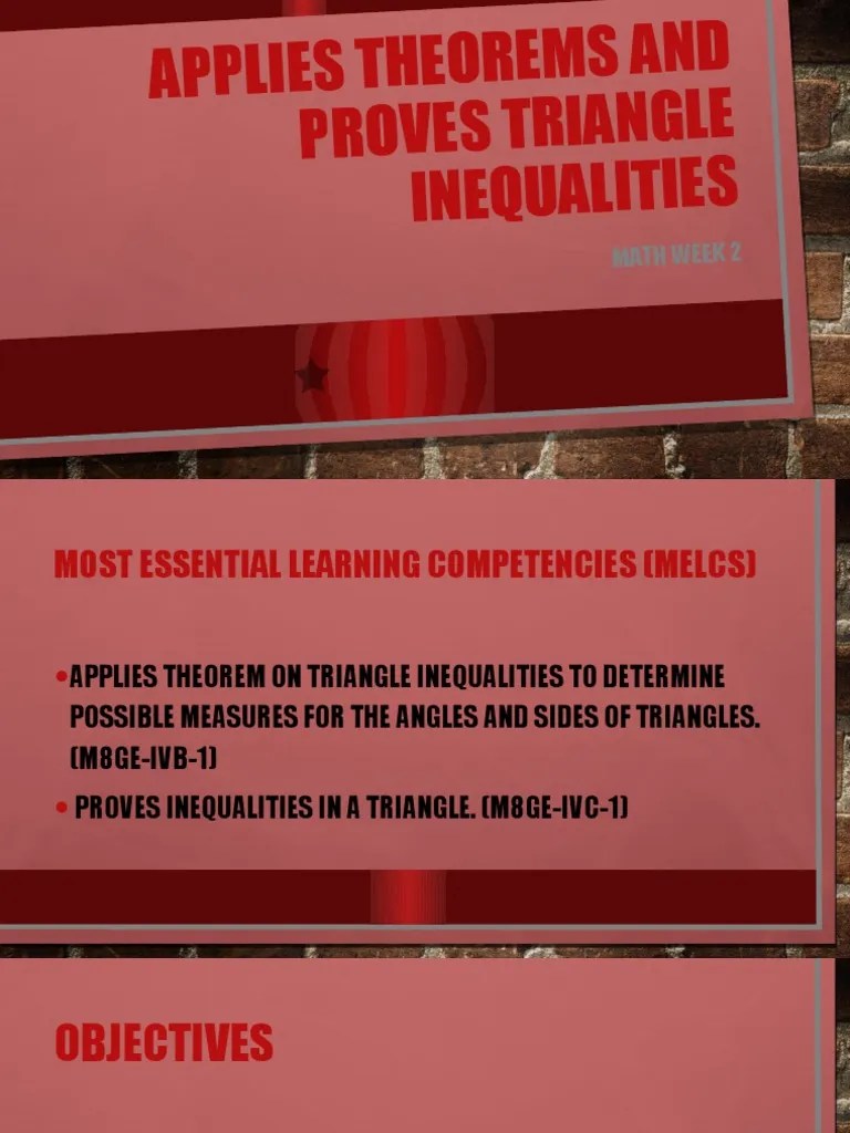 Applies Theorems and Proves Triangle Inequalities PDF Triangle