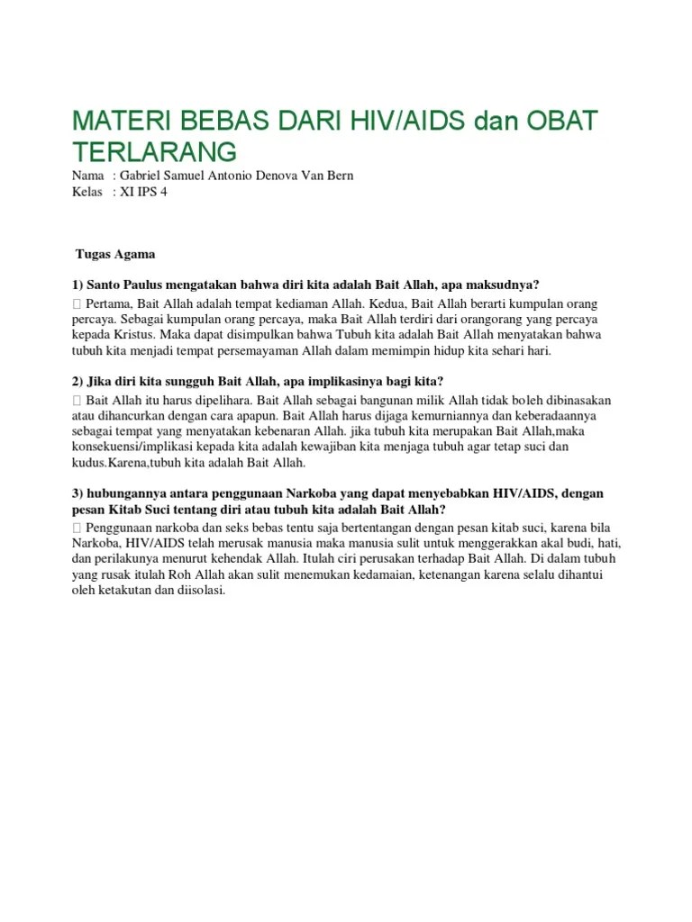 Materi Bebas Dari Hiv | PDF