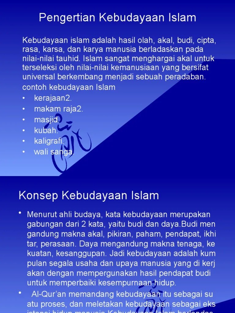 13.pengertian Kebudayaan Islam | PDF