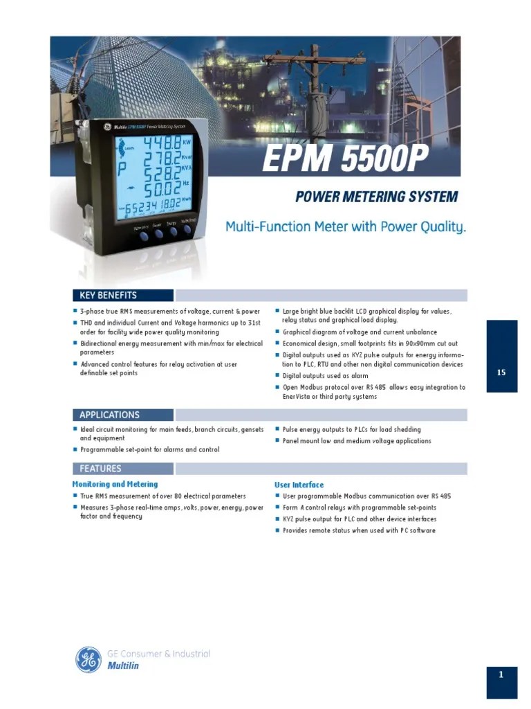 Key Benefits Monitoring and Metering User Interface PDF
