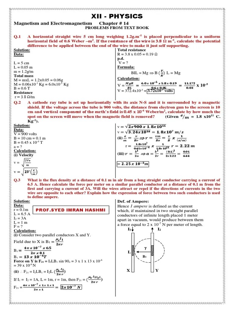 Xii Physics and Chapter 14 PDF Transformer Inductor