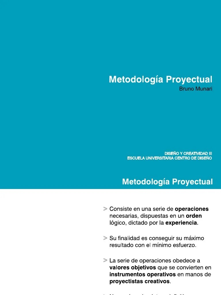 Metodología proyectual Bruno Munari
