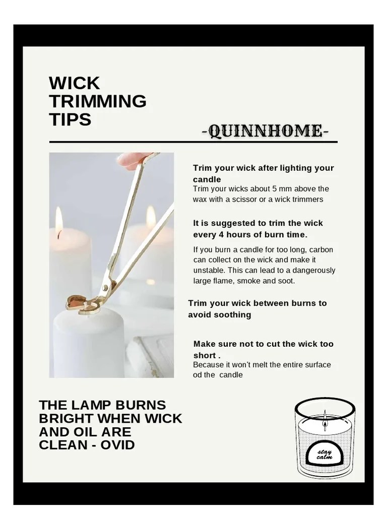 Proper Wick Maintenance Tips for Trimming Wicks to Enhance Candle