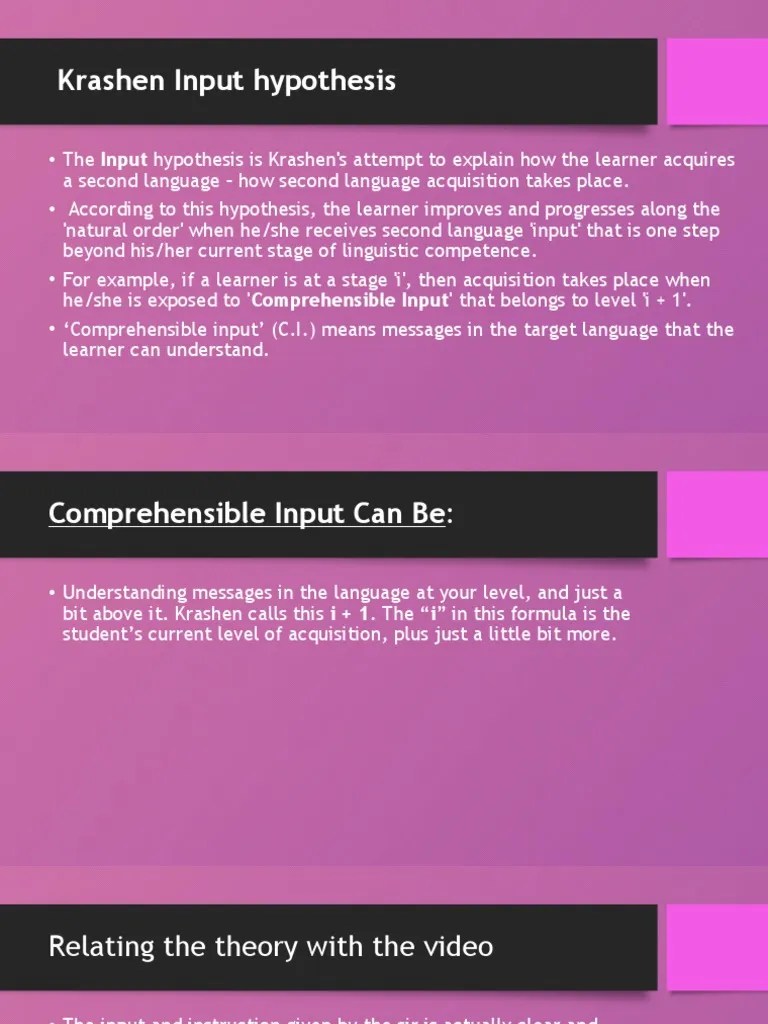 Krashen Input PDF