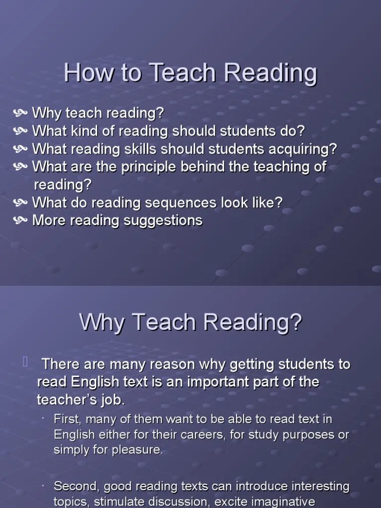 How to Teach Reading