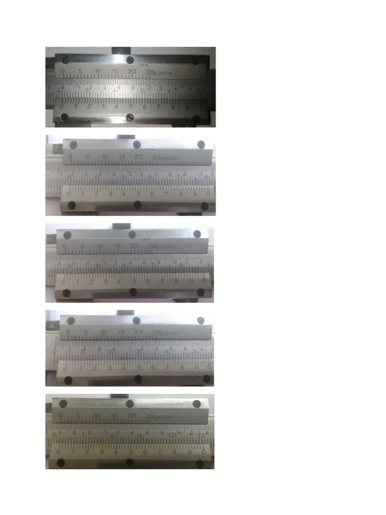 Vernier & Dial Caliper Exercise PDF