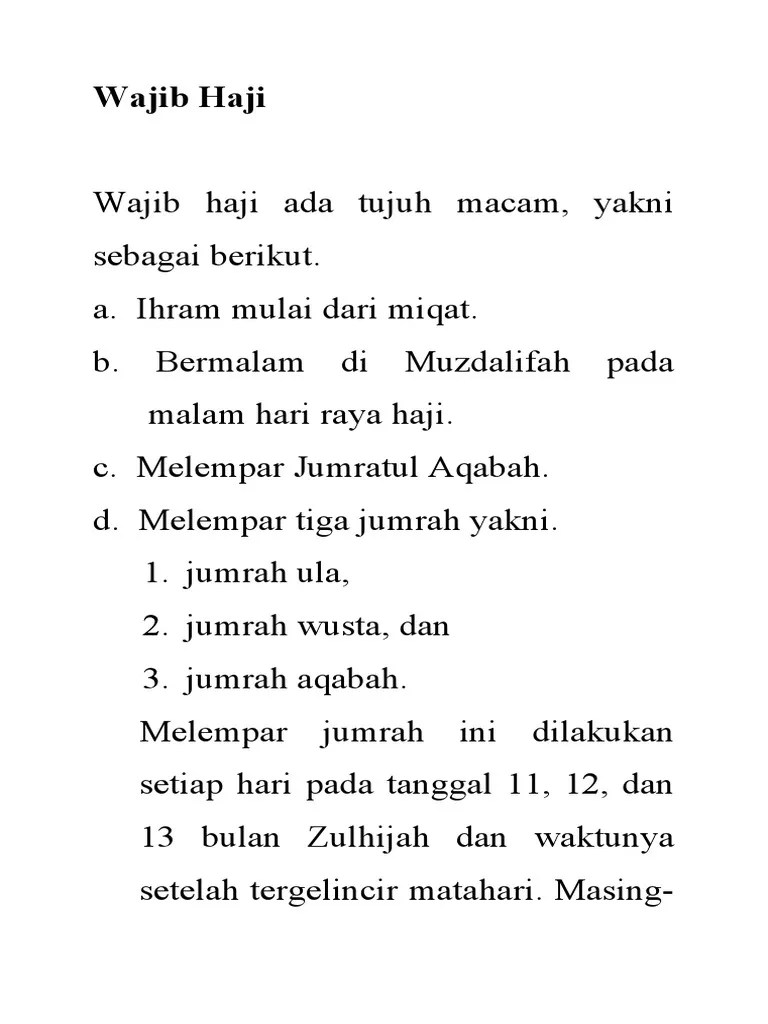 Wajib Haji umrah | PDF