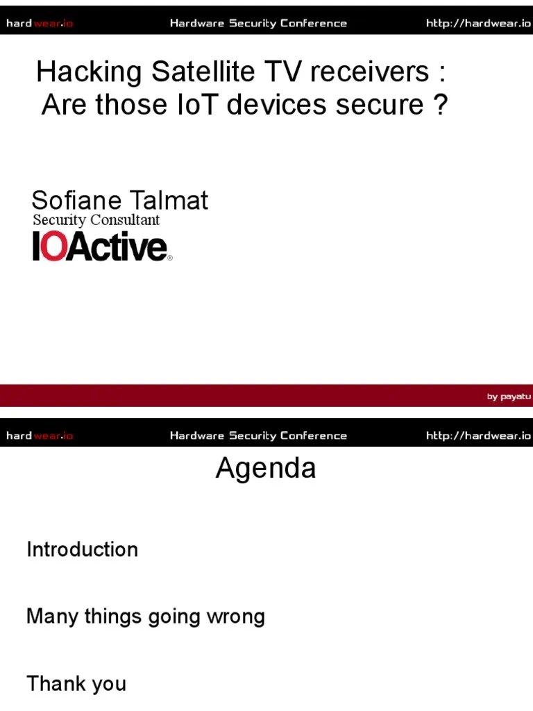 Hacking Satellite TV Receivers Are Those IoT Devices Secure by