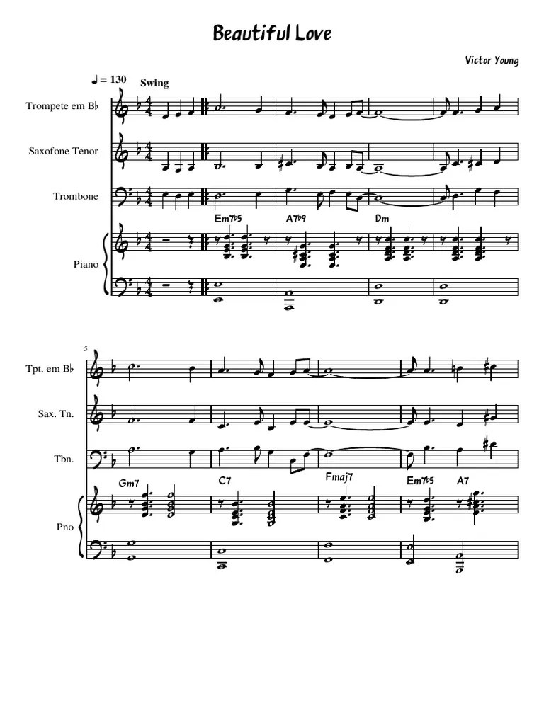 Beautiful Love Lead Sheet 1 3 Sopros PDF