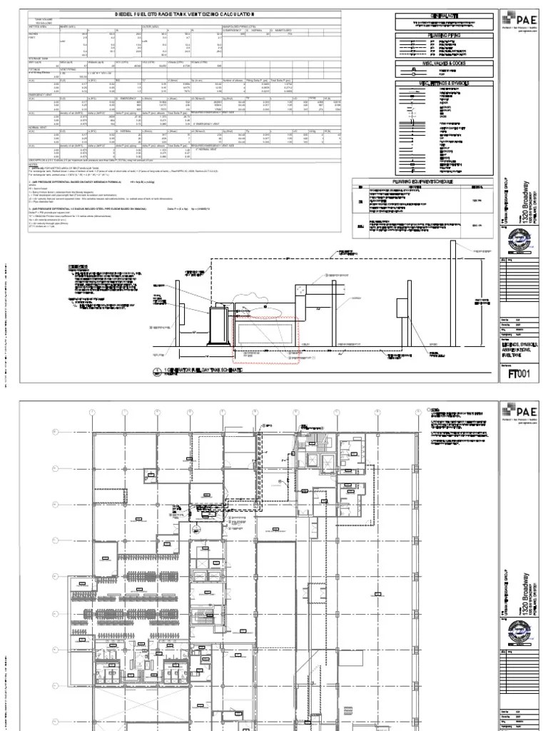 Diesel Fuel Storage Tank Vent Sizing Calculation PDF Chemical Engineering Physical Quantities