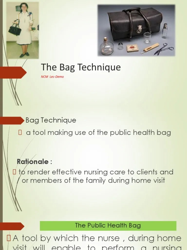 Bag Technique PDF Nursing Patient