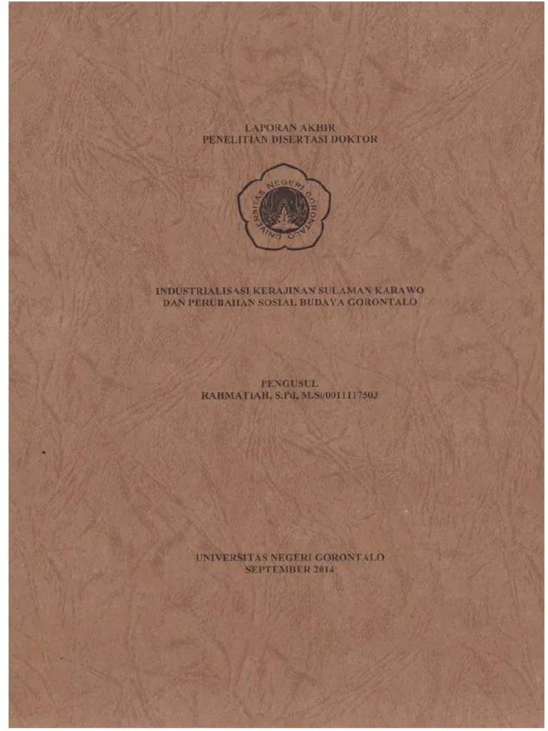 Industrialisasi Kerajinan Sulaman Karawo Dan Perubahan Sosial Budaya  Gorontalo | PDF