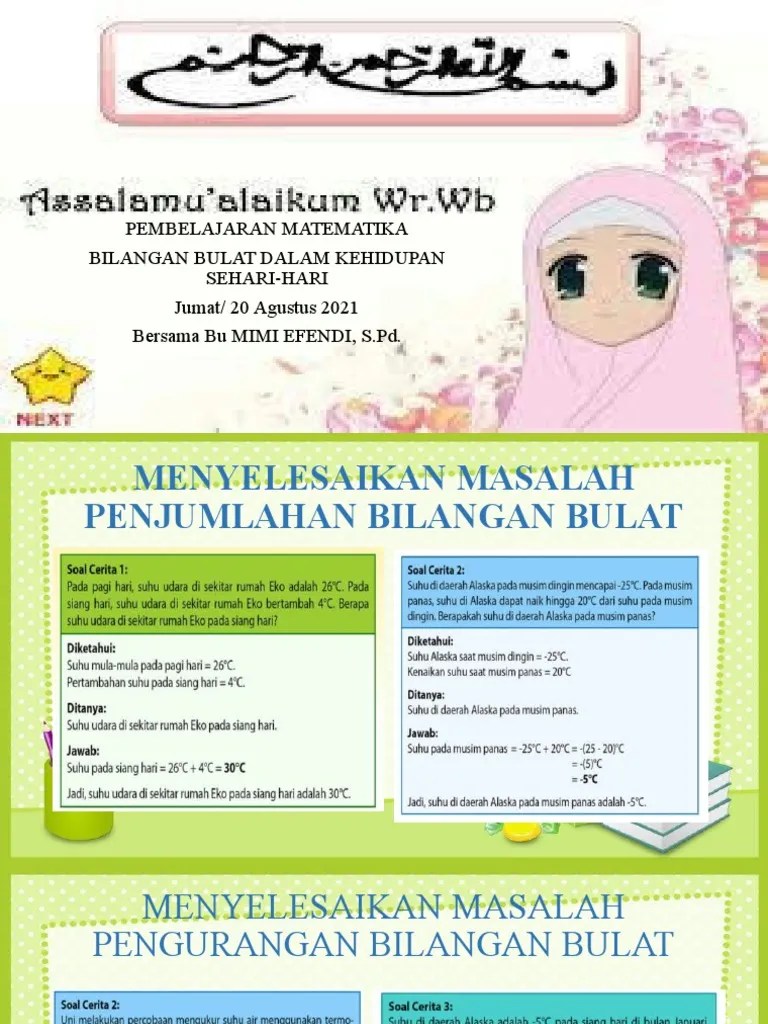 MTK Soal Cerita B. Bulat | PDF