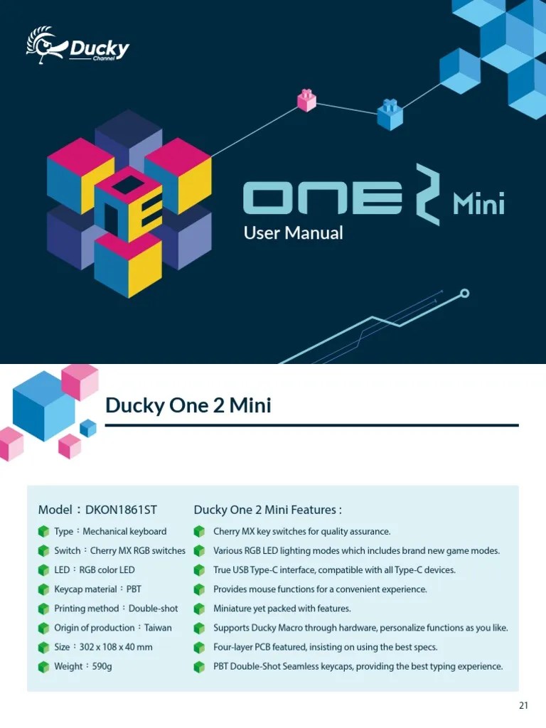 Ducky One2 Mini Usermanual V2 (English) | Download Free PDF | Control